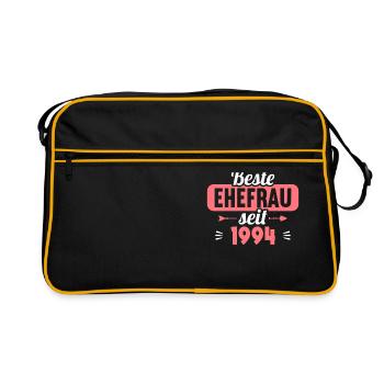 Meilleure épouse depuis 1994 30e anniversaire de mariage - Sac Retro - noir/or - Devant