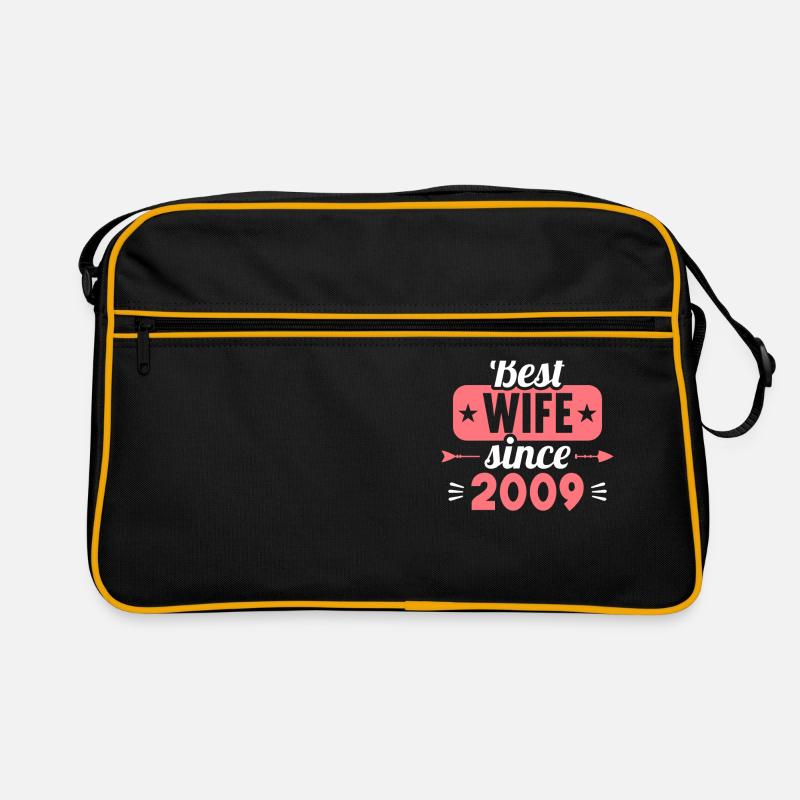 Beste Ehefrau seit 2009 15.Hochzeitstag Retro Tasche