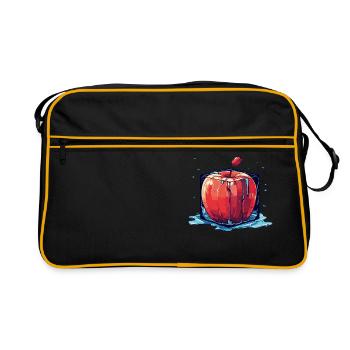 Würfel Apfel Cube Apple - Sac Retro - noir/or - Devant