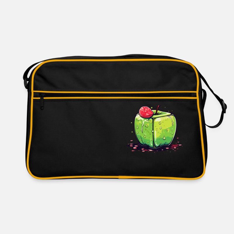 Würfel Apfel Cube Apple Sac Retro