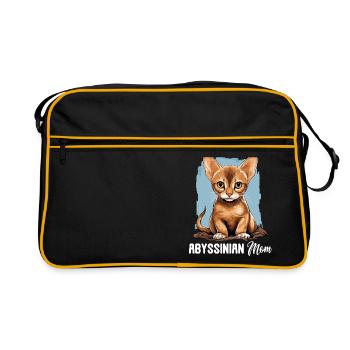 Chat d’Abyssinie Abessinierkatze - Sac Retro - noir/or - Devant