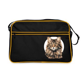 Chat Chats American Bobtail - Sac Retro - noir/or - Devant