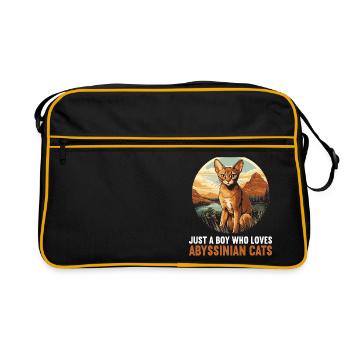 Chat d’Abyssinie Abessinierkatze - Sac Retro - noir/or - Devant