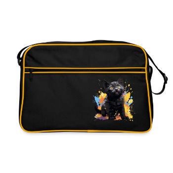Chat de Bombay Bombay Katze - Sac Retro - noir/or - Devant