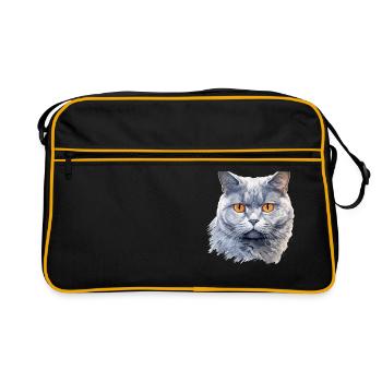 Cat Cats British Shorthair British Shorthair - Retro Bag - black/gold - Front