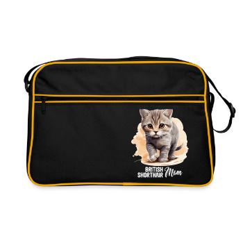 Cat Cats British Shorthair British Shorthair - Retro Bag - black/gold - Front