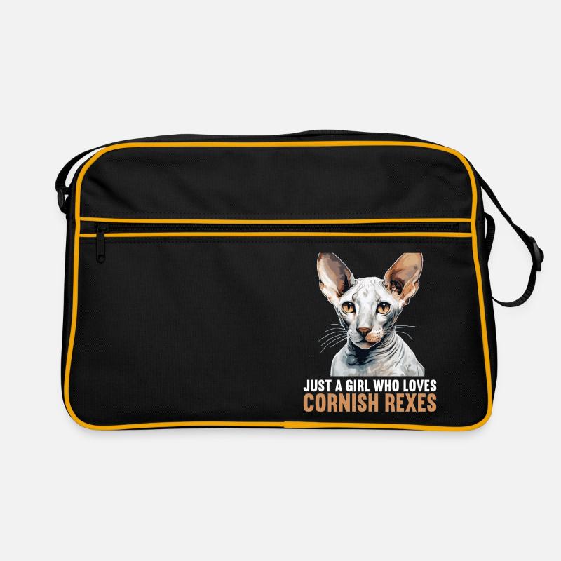 Cornish Rex Kätzchen Cornish Rex Katze Retro Tasche