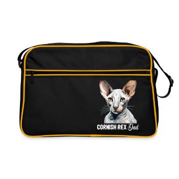 Cornish Rex Kitten Cornish Rex Cat - Retro Bag - black/gold - Front