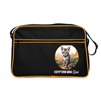 Mau égyptien Chaton Chat égyptien Mau - Sac Retro - noir/or - Devant