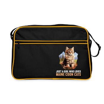 Maine Coon Chaton Maine Coon Chat - Sac Retro - noir/or - Devant