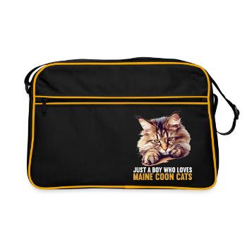 Maine Coon Chaton Maine Coon Chat - Sac Retro - noir/or - Devant