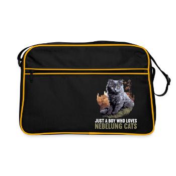 Chaton Nebelung Chat Nebelung - Sac Retro - noir/or - Devant