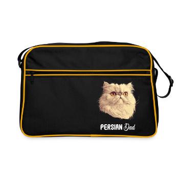 Persian Cat Perserkatze - Retro Tasche - Schwarz/Gold - Vorne