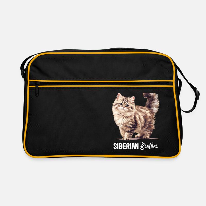 Siberian Cat Sibirische Katze Retro Tasche