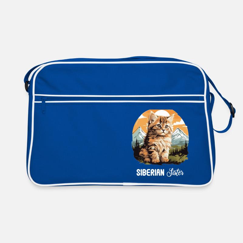 Siberian Cat Sibirische Katze Retro Tasche