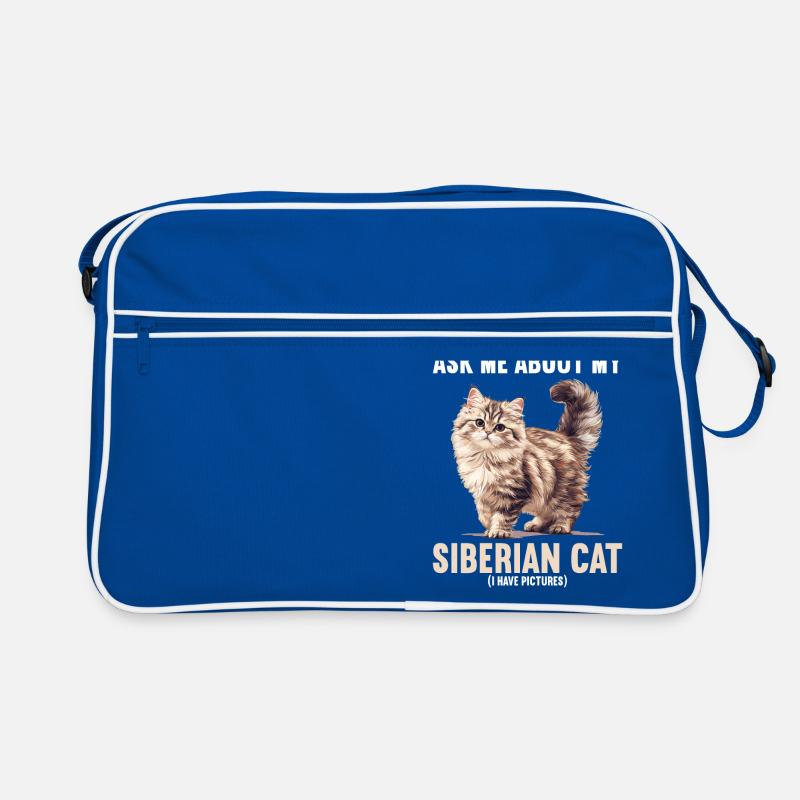 Siberian Cat Sibirische Katze Retro Tasche