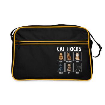 Chat Chats Astuces Chats Drôles - Sac Retro - noir/or - Devant