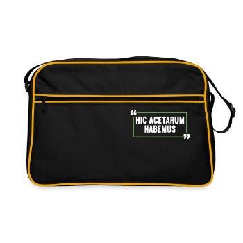 Lateinisch Lustiger Latein Spruch - Retro Tasche - Schwarz/Gold - Vorne