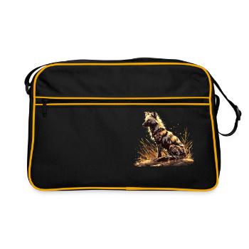 Loups d’Aardwolf - Sac Retro - noir/or - Devant