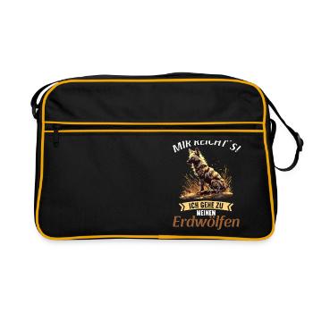Loups d’Aardwolf - Sac Retro - noir/or - Devant