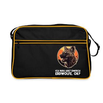 Loups d’Aardwolf - Sac Retro - noir/or - Devant