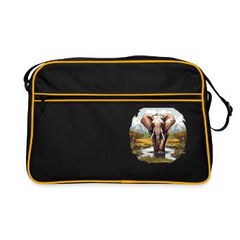Elephant Elephant - Retro Bag - black/gold - Front