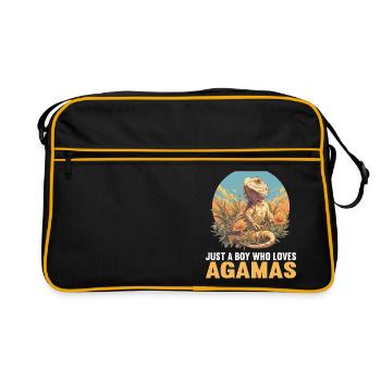 Agamen Agame - Retro Tasche - Schwarz/Gold - Vorne