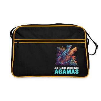 Agamen Agame - Retro Tasche - Schwarz/Gold - Vorne