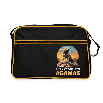 Agamen Agame - Retro Tasche - Schwarz/Gold - Vorne