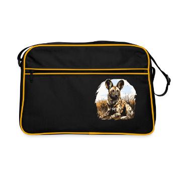 Chiens sauvages Chien sauvage - Sac Retro - noir/or - Devant