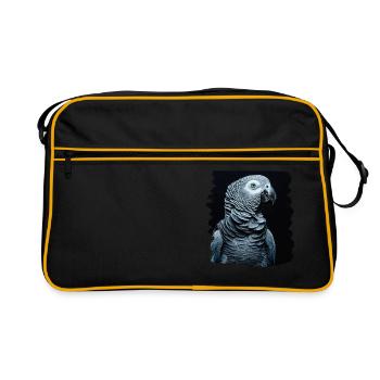 African grey parrots - Retro Bag - black/gold - Front