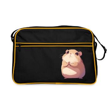 Agouti Agutis Aguti - Retro Tasche - Schwarz/Gold - Vorne