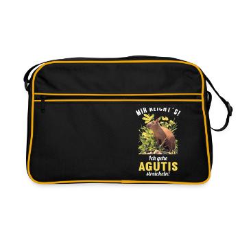 Agouti Agutis Aguti - Retro Tasche - Schwarz/Gold - Vorne