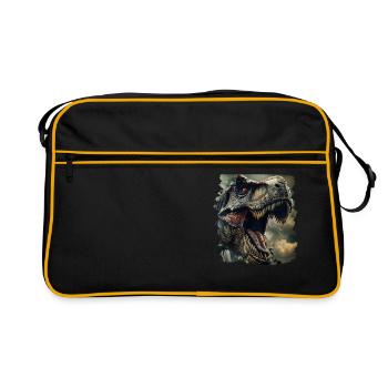 Allosaurier Allosaurus - Retro Tasche - Schwarz/Gold - Vorne