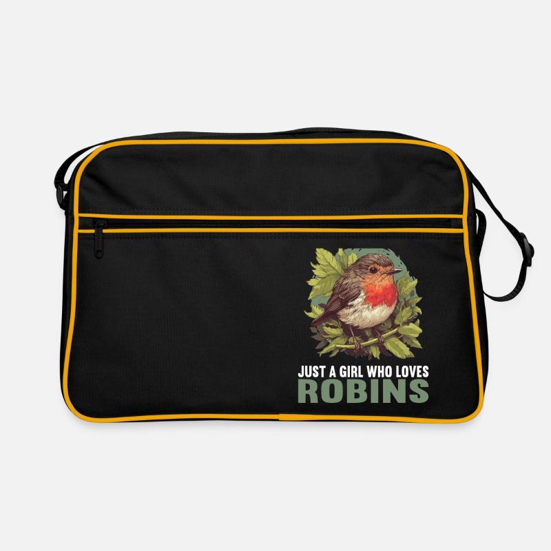 Robin Rotkehlchen Retro Tasche