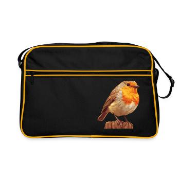 Robin Rotkehlchen - Retro Bag - black/gold - Front