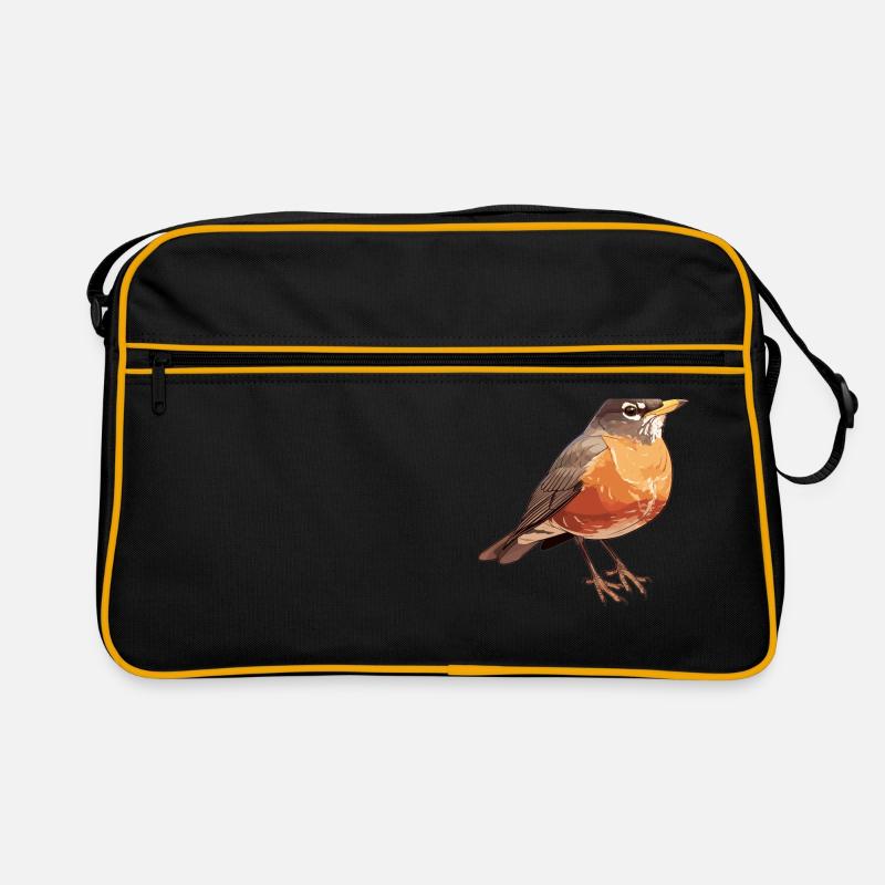 Robin Rotkehlchen Retro Tasche