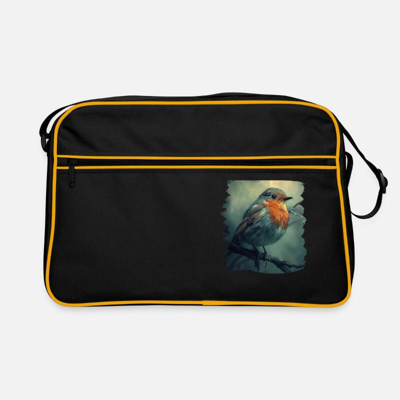 Robin Rotkehlchen Retro Tasche