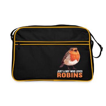 Robin Rotkehlchen - Retro Bag - black/gold - Front