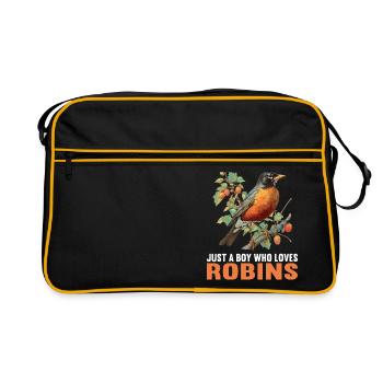 Robin Rotkehlchen - Retro Bag - black/gold - Front