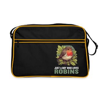 Robin Rotkehlchen - Retro Bag - black/gold - Front