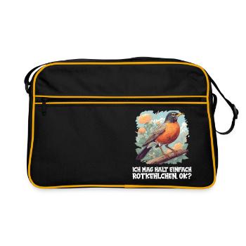 Robin Rotkehlchen - Retro Bag - black/gold - Front