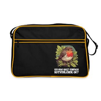 Robin Rotkehlchen - Retro Bag - black/gold - Front