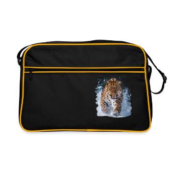 Amur Leopard Amurleoparden Amurleopard - Retro Bag - black/gold - Front