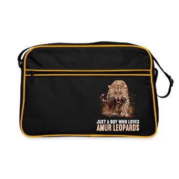 Amur Leopard Amurleoparden Amurleopard - Retro Bag - black/gold - Front