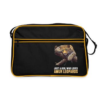 Amur Leopard Amurleoparden Amurleopard - Retro Bag - black/gold - Front