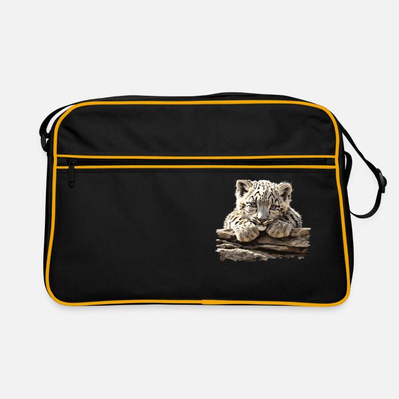 Snow Leopard Schneeleoparden Schneeleopard Retro Bag