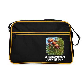 Ant ants ant - Retro Bag - black/gold - Front