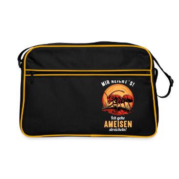 Ant ants ant - Retro Bag - black/gold - Front