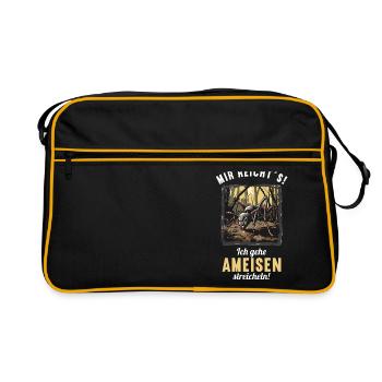 Ant ants ant - Retro Bag - black/gold - Front